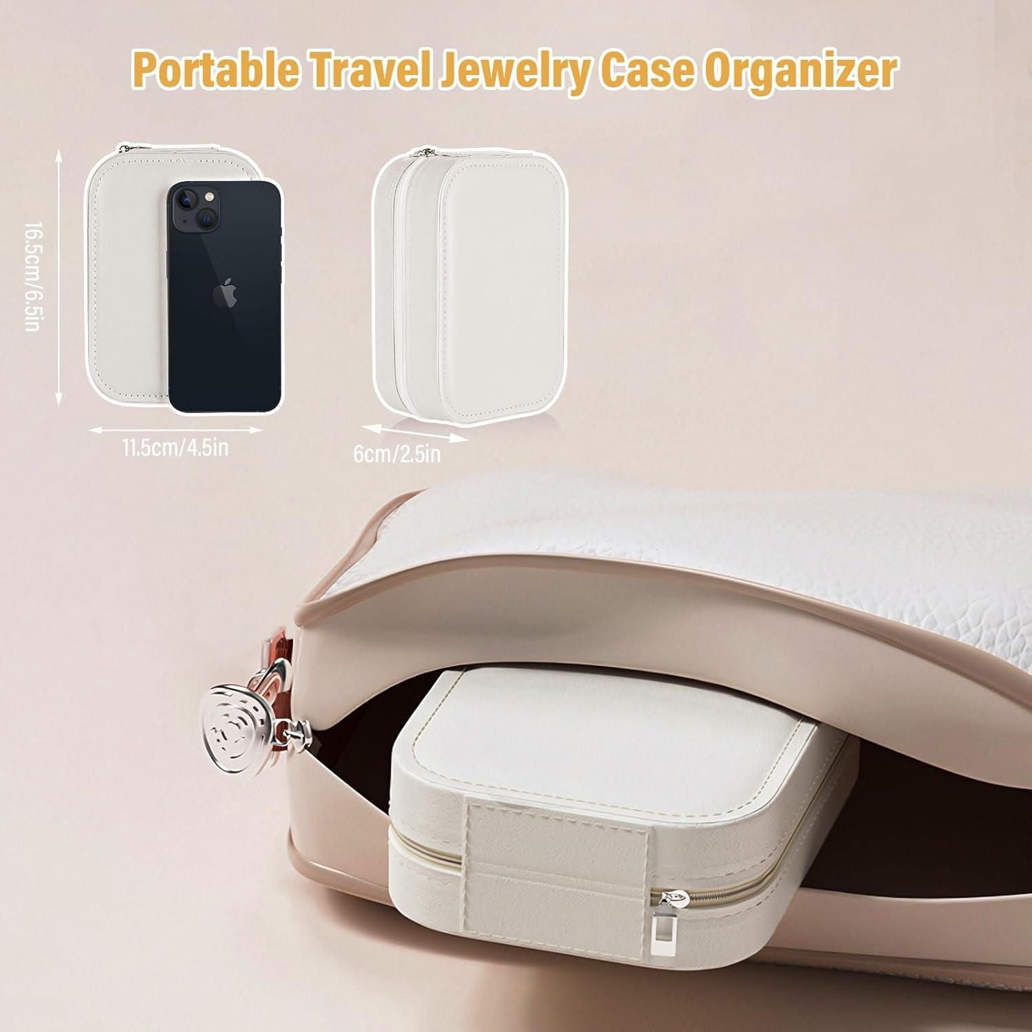 Portable Jewelry Case with LED Mirror